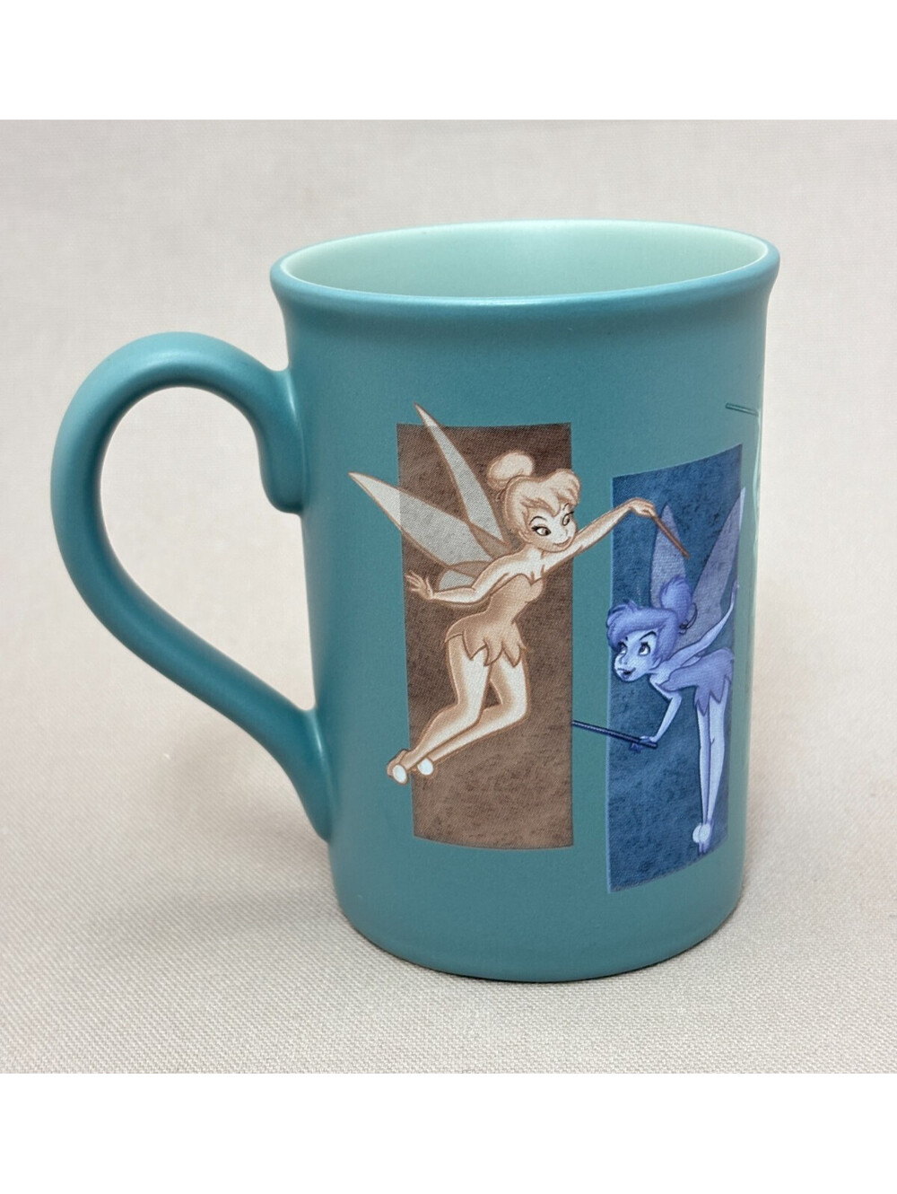 Disney Parks Tinker Bell Mug Walt Disney World Tink Teal Green Ceramic Cup 12oz